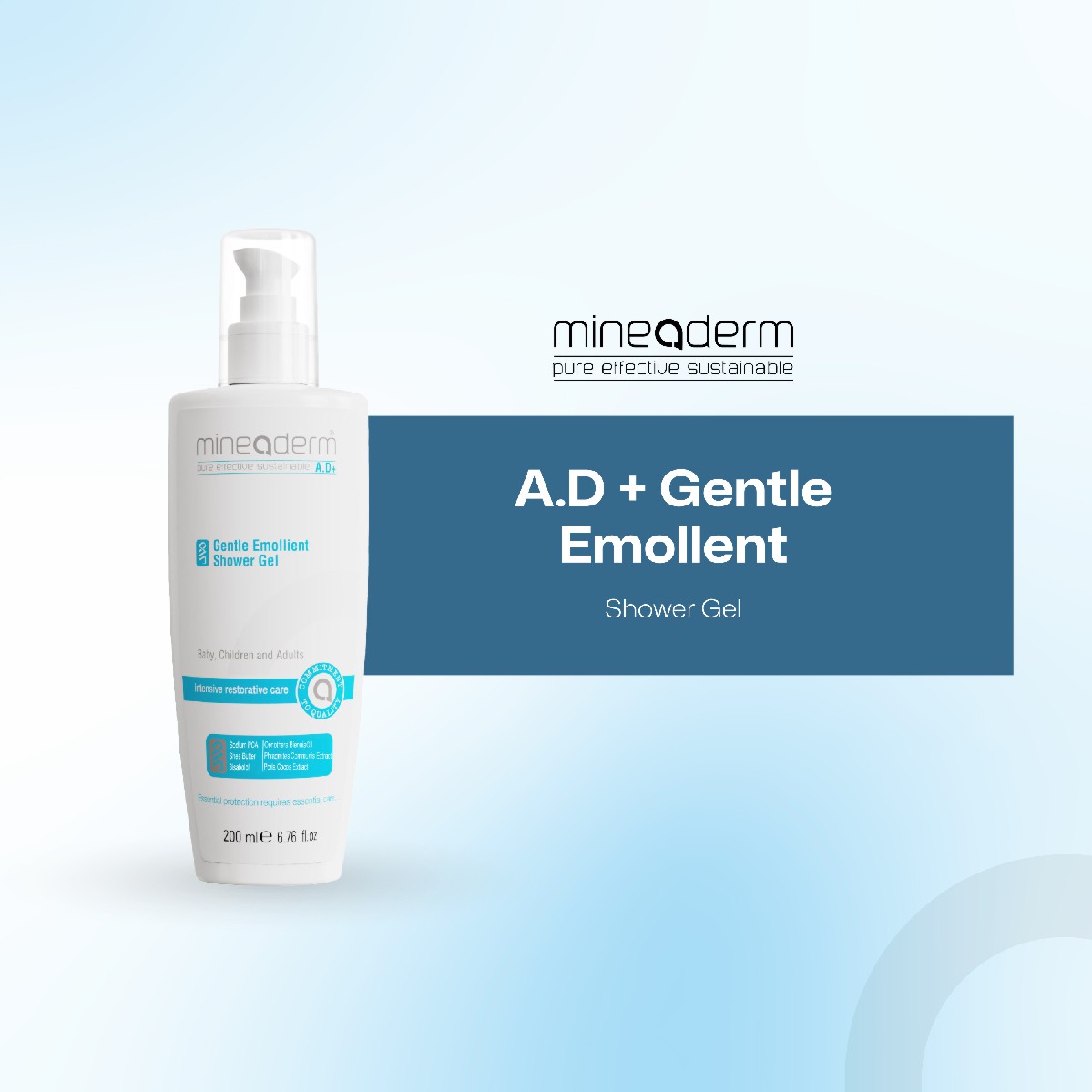 Mineaderm A.D + Gentle Emollient Shower Gel Usage