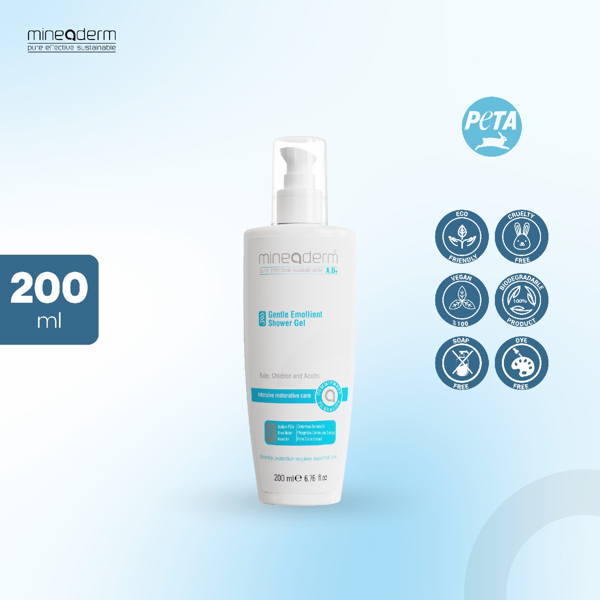 Mineaderm A.D + Gentle Emollient Shower Gel Benefits